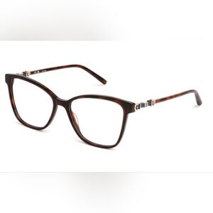 New Escada VESE82/G06K Eyeglasses Shiny Dark Havana 752Y Cateye Frame 55-16-140